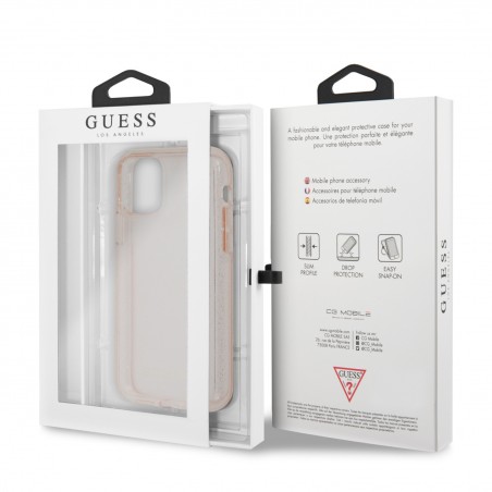 Guess Glitter Cover para iPhone 11 Pro Rosa