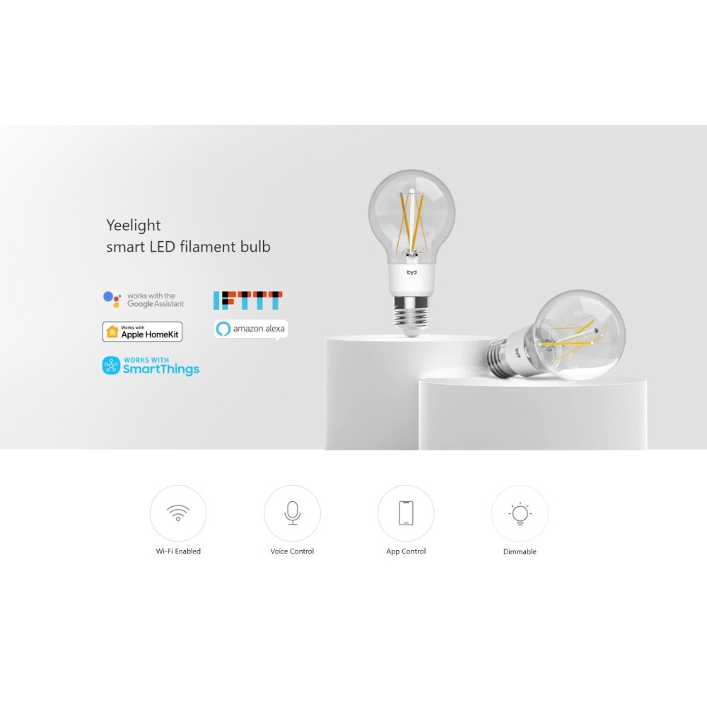 Yeelight Bombilla Inteligente, Filamento Led , 6 W, Transparente