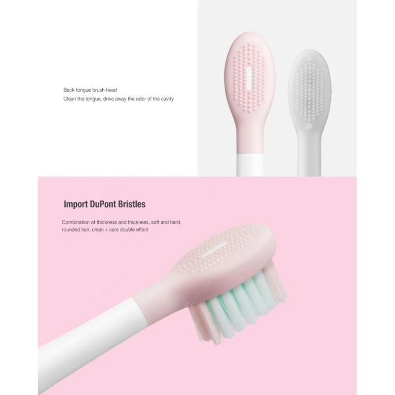 Cabezal de Repuesto para Cepillo Dental Eléctrico Xiaomi Soocas X3 ( 2 unidades )Rosa