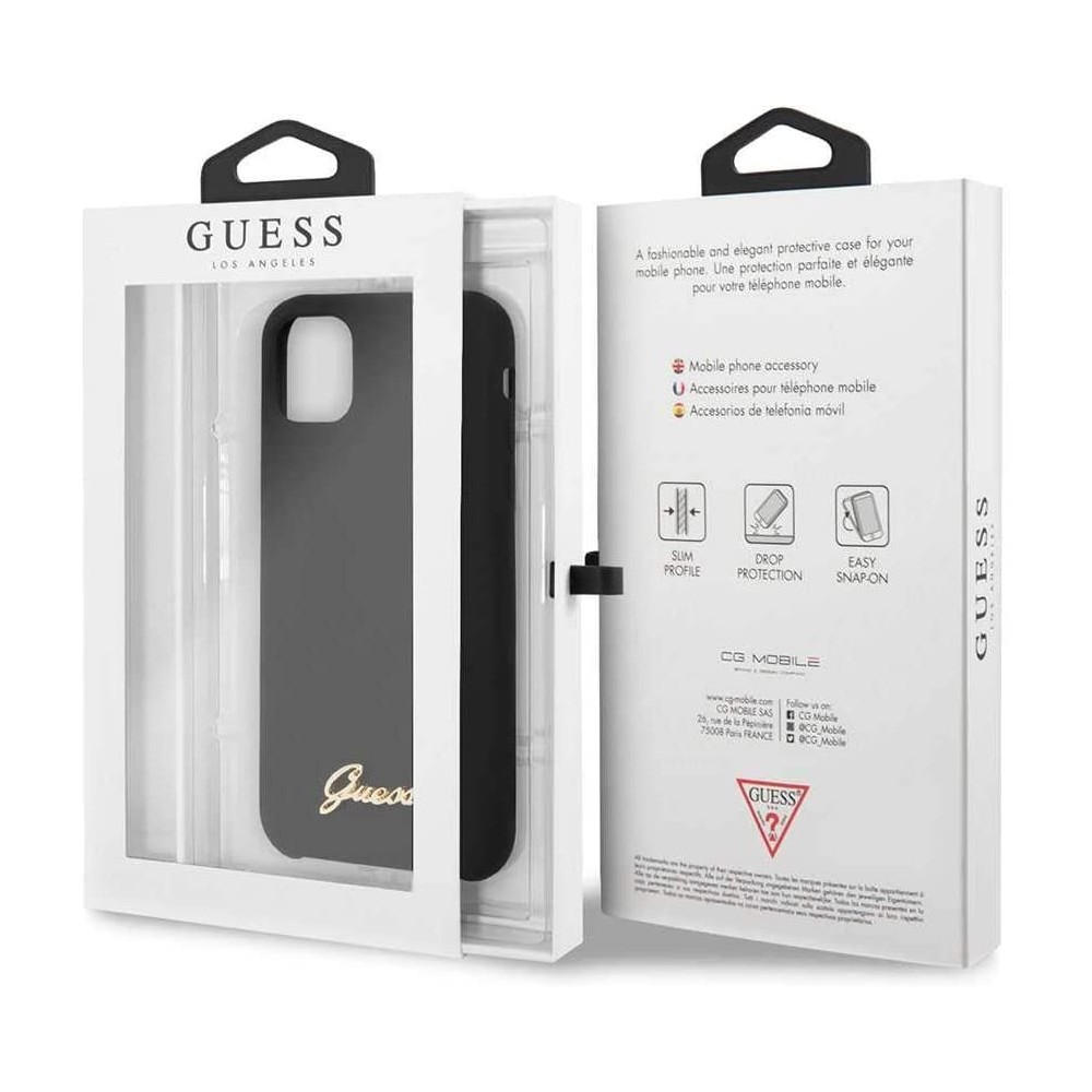 Carcasa de Silicona para iPhone 11 Pro MAX, diseño Vintage, Color Negro