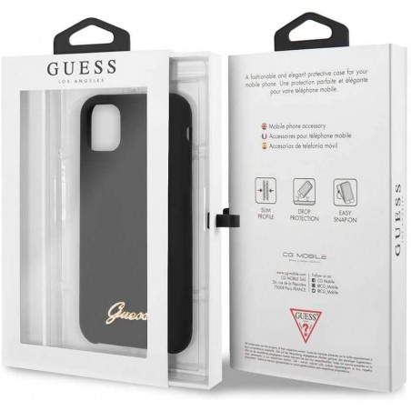 Carcasa de Silicona para iPhone 11 Pro MAX, diseño Vintage, Color Negro