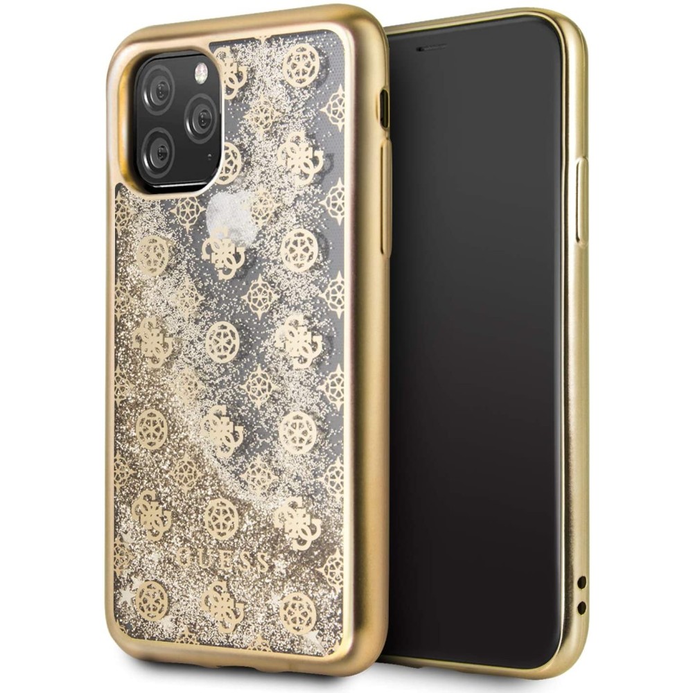 Funda Guess 4G Peony Glitter Cover para iPhone 11 Pro Dorado
