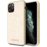 Funda  Saffiano Embossed 4G Circle Logo Serie -  Para iPhone 11 Pro, Color Dorado Funda  Saffiano Embossed 4G Circle Logo Serie -  Para iPhone 11 Pro, Color Dorado