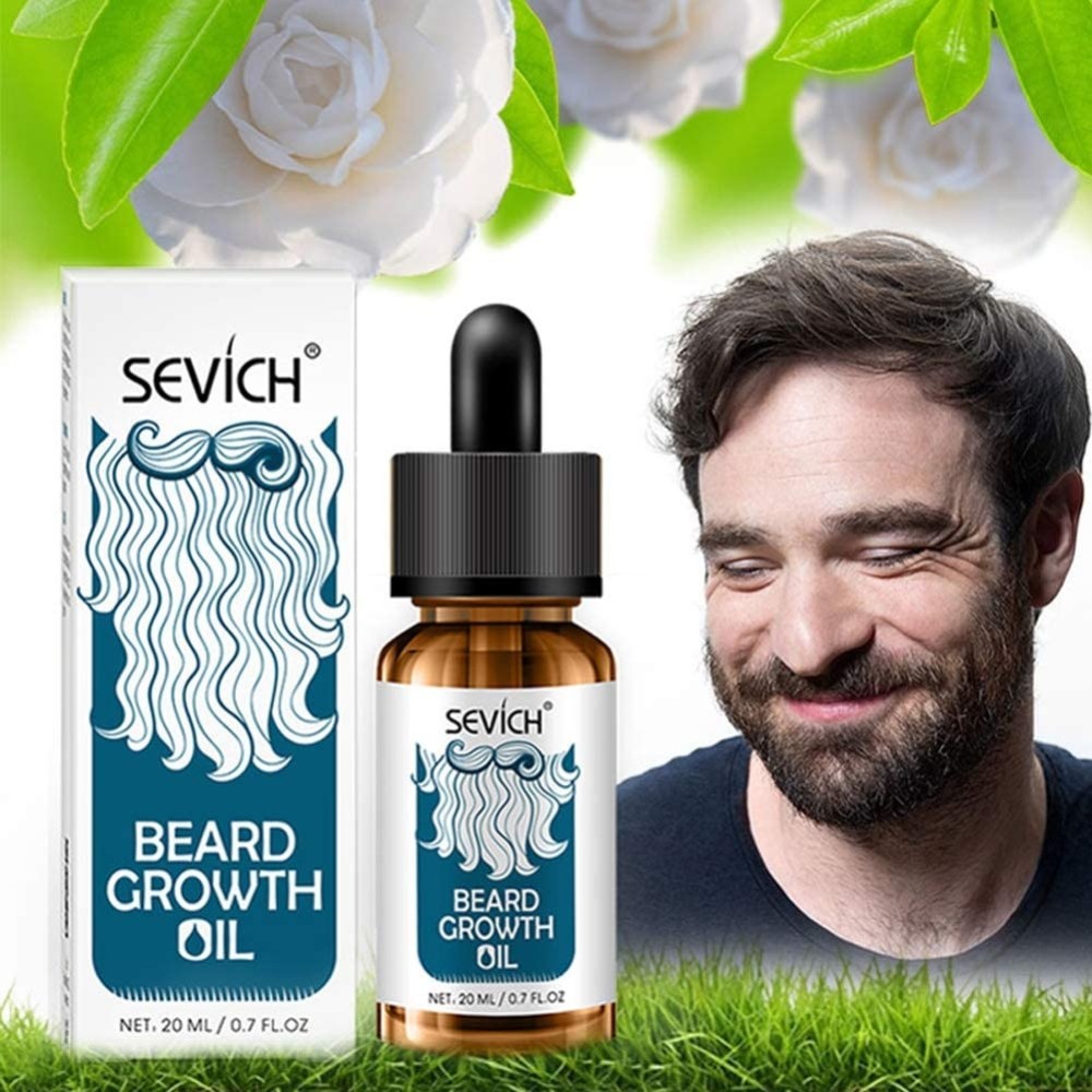 Sevich Aceite Orgánico Natural Para el Crecimiento de la Barba y el Pelo del bigote 20 ml