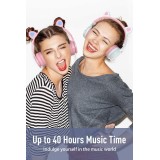 Picun Auriculares Bluetooth de Diadema Lucky Cat con Orejas de Gato - Blanco/Rosa Picun Auriculares Bluetooth de Diadema Lucky Cat con Orejas de Gato - Blanco/Rosa