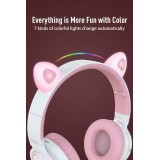 Picun Auriculares Bluetooth de Diadema Lucky Cat con Orejas de Gato - Blanco/Rosa Picun Auriculares Bluetooth de Diadema Lucky Cat con Orejas de Gato - Blanco/Rosa