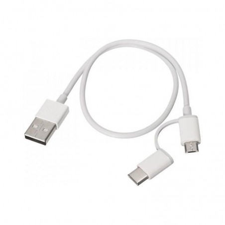 Xiaomi Cable USB a Micro USB con Adaptador USB-C 1m Blanco - Blister