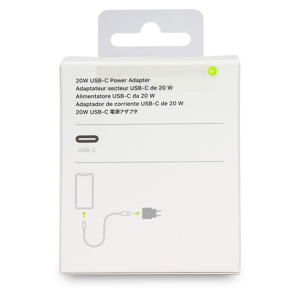 Apple USB Type-C 20W Power Adapter Travel Charger MHJE3ZM/A White