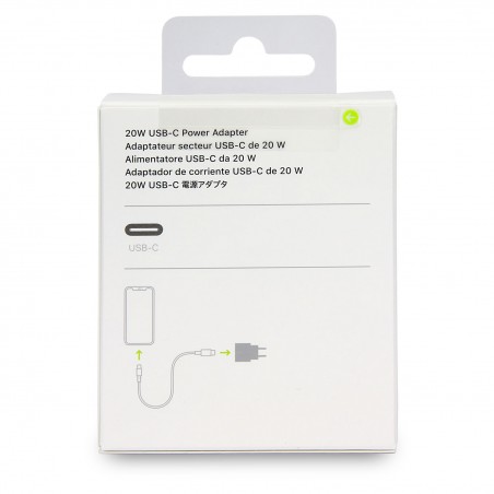 Apple USB Type-C 20W Power Adapter Travel Charger MHJE3ZM/A White