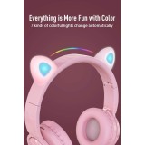 Picun Auriculares Bluetooth de Diadema Lucky Cat con Orejas de Gato - Rosa Picun Auriculares Bluetooth de Diadema Lucky Cat con Orejas de Gato - Rosa