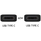 Cable Samsung Original EP-DA705BBE - Carga (60W)  y Datos - Conector Tipo C a Tipo C - 100 CM (Negro) Cable Samsung Original EP-DA705BBE - Carga (60W)  y Datos - Conector Tipo C a Tipo C - 100 CM (Negro)