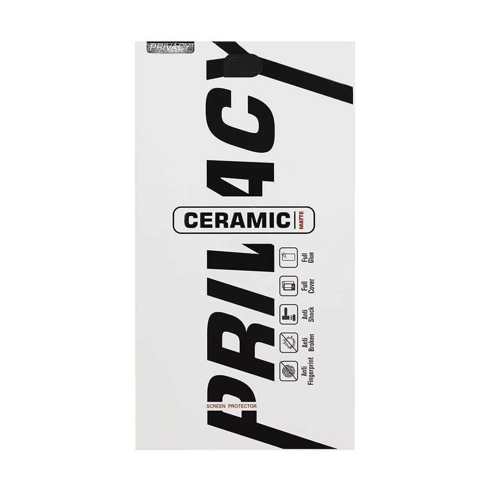 9H Mate Privacy Anti-espía Protector Pantalla Cerámico Flexible Mate - Anti Fractura - para iPhone