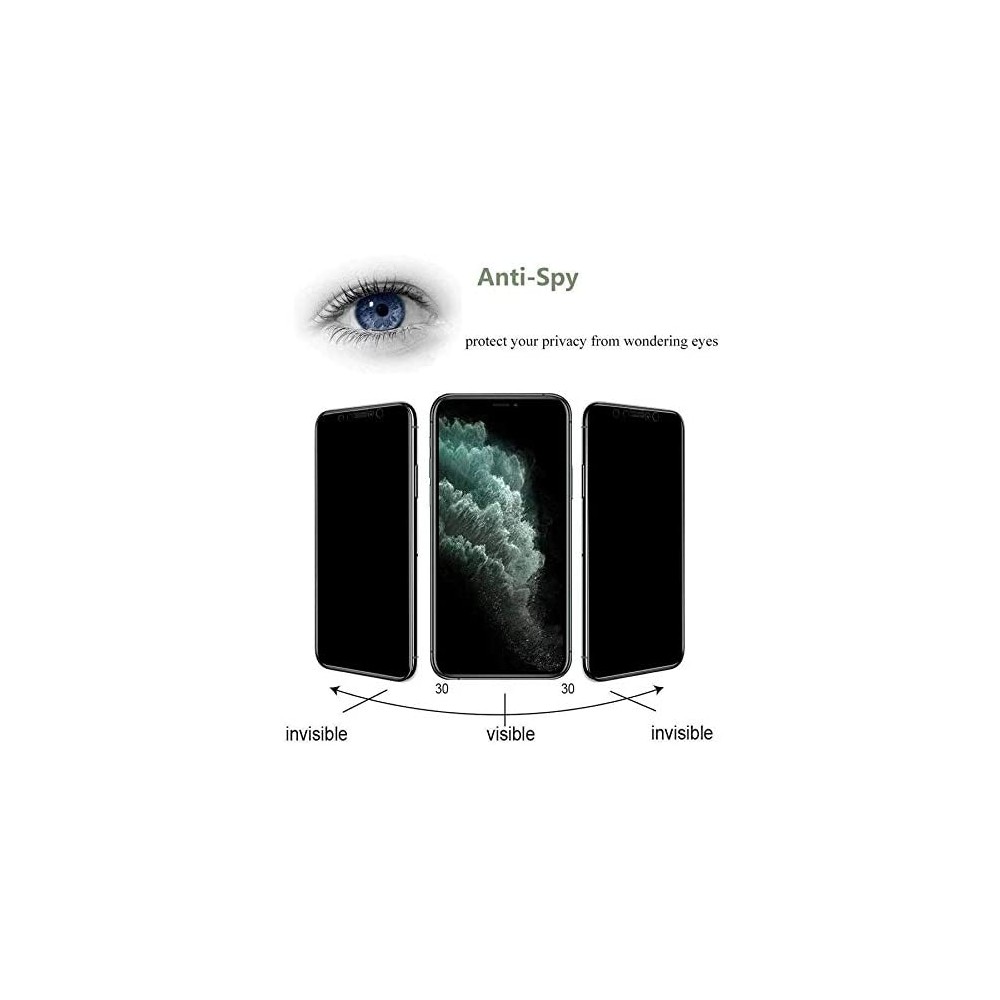 9H Mate Privacy Anti-espía Protector Pantalla Cerámico Flexible Mate - Anti Fractura - para iPhone