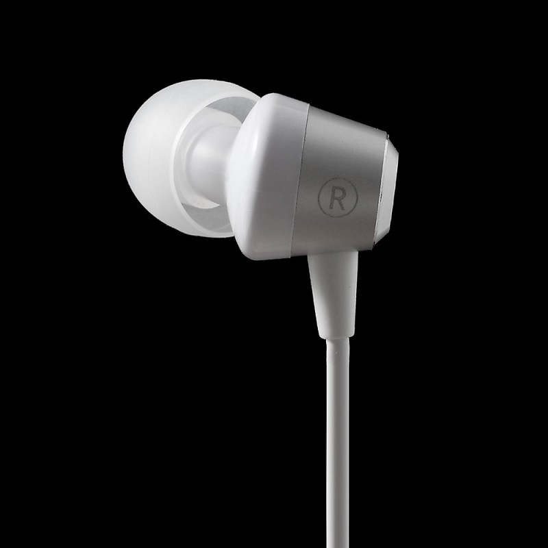 Stereo Oppo Earphones Type On-Ear - 3.5mm Jack - Built-in Microphone - White - Bulk