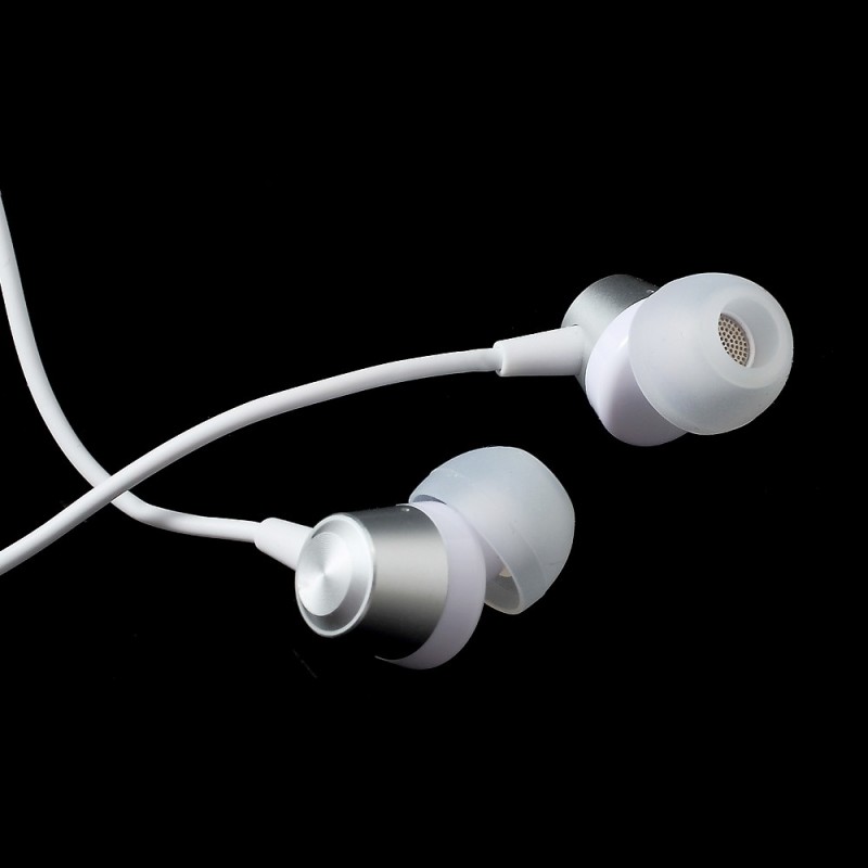 Stereo Oppo Earphones Type On-Ear - 3.5mm Jack - Built-in Microphone - White - Bulk