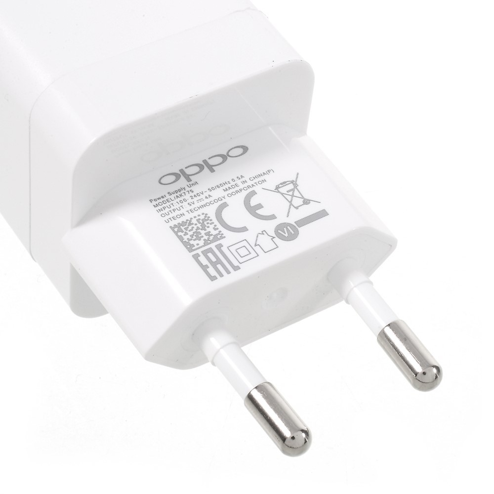 OPPO VOOC AK779GB Cargador Original USB 4A - Blanco - Blister