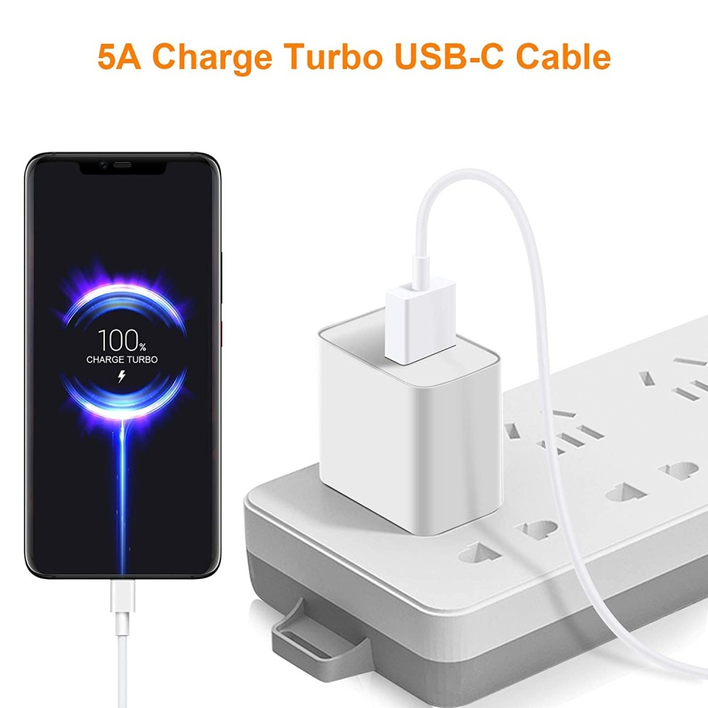 Cable USB-C Original Xiaomi 5A/50W Turbo Charge Soportado - Blanco - Bulk