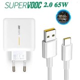 Cargador de Red + Cable USB Tipo C Original Oppo Carga SUPERVOOC 65W Cargador de Red + Cable USB Tipo C Original Oppo Carga SUPERVOOC 65W