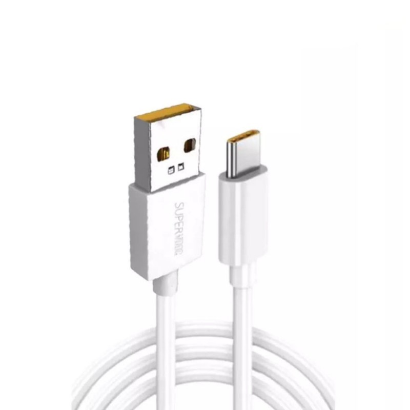 Cable de Datos D301 USB-C para OPPO, Compatible con Carga SUPERVOOC 65W - Blanco - Bulk