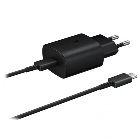 Cargador Super Rápido Original Samsung EP-TA800EBE (25W) USB Tipo C - Negro - Bulk