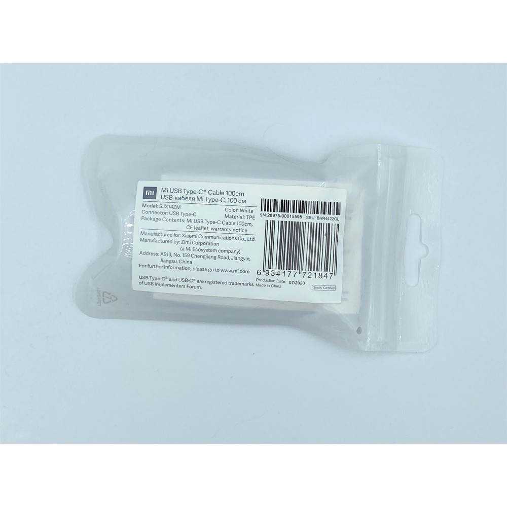 Xiaomi Cable USB a USB Tipo C -1m - Blister