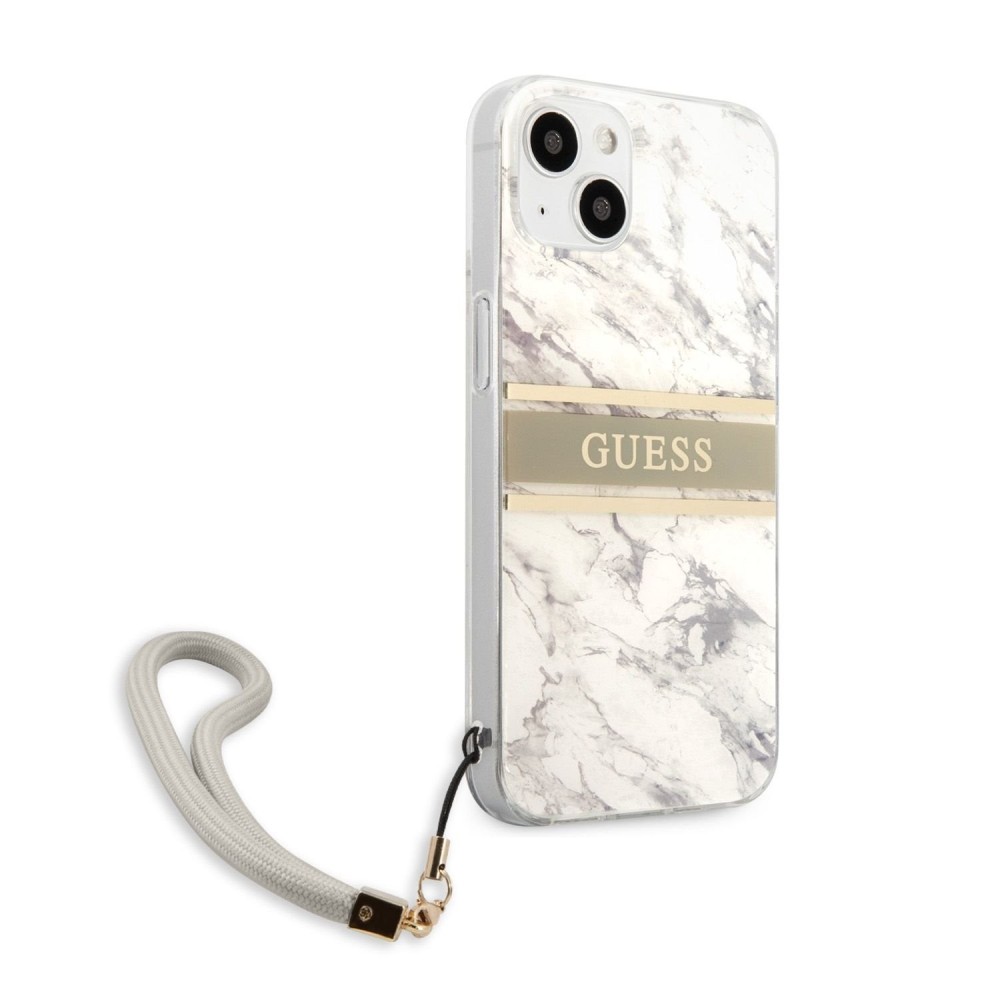 Carcasa Guess Silicona Marble Stripe para iPhone 13 Mini Gris