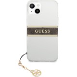 Guess Carcasa para iPhone 13 de 6,1", Transparente, 4G, Color marrón Guess Carcasa para iPhone 13 de 6,1", Transparente, 4G, Color marrón