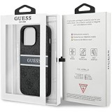 Guess GUHCP13L4GDGR - Funda para iPhone 13 Pro / 13 6,1", diseño de Rayas, Color Gris
