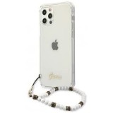 Carcasa Guess con Pulsera de Perlas para  iPhone 12/ iPhone12 Pro 6.1 - Transparente Carcasa Guess con Pulsera de Perlas para  iPhone 12/ iPhone12 Pro 6.1 - Transparente