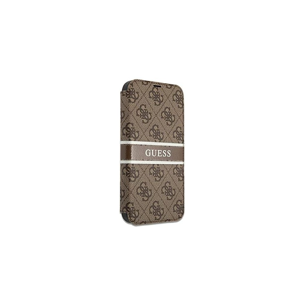 Guess GUBKP13S4GDPI Funda de libro - Funda para iPhone 13 Mini Vintage Marron