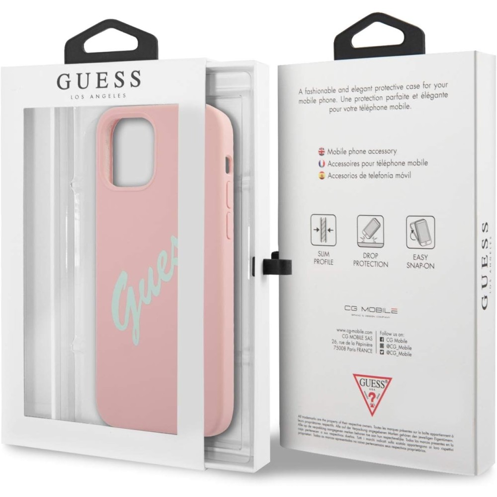 Guess Carcasa de Silicona Vintage para GUHCP12SLSVSPG iPhone
