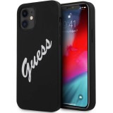 Carcasa de Silicona Vintage para iPhone 12 mini Negro