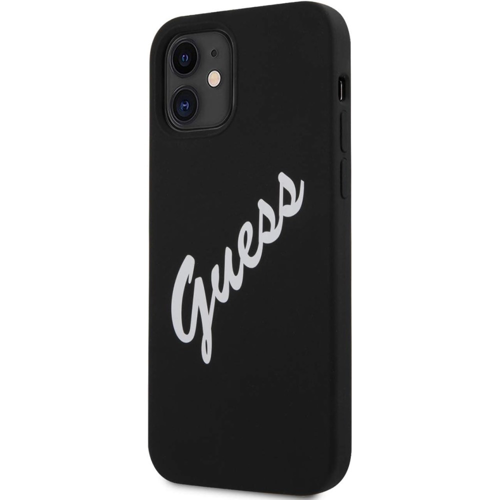 Carcasa de Silicona Vintage para iPhone 12 mini Negro