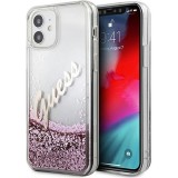 FUNDA GUESS VINTAGE PURPURINA LÍQUIDA PARA IPHONE 12 MINI ROSA