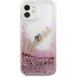 FUNDA GUESS VINTAGE PURPURINA LÍQUIDA PARA IPHONE 12 MINI ROSA