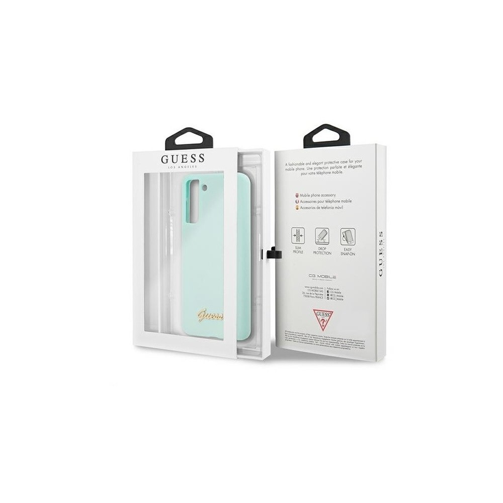 Guess GUHCS21LLSLMGLB - Funda para S21 Ultra G998 Silicona verde