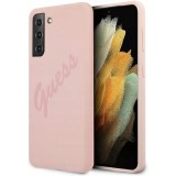 Guess GUHCS21LLSVSPI - Funda para S21 Ultra G998, Silicona Rosa Guess GUHCS21LLSVSPI - Funda para S21 Ultra G998, Silicona Rosa