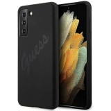 Guess GUHCS21MLSVSBK - Funda para S21+ G996, Silicona Negro Guess GUHCS21MLSVSBK - Funda para S21+ G996, Silicona Negro