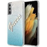 Guess Carcasa rigida Brillante para GUHCS21SPCUGLSBL para Samsung Galaxy S21 G991, Azul Guess Carcasa rigida Brillante para GUHCS21SPCUGLSBL para Samsung Galaxy S21 G991, Azul