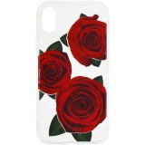 Guess Flower Desire - Carcasa rígida Transparente con Rosas