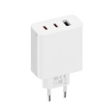 Cargador De Pared Xiaomi 2C1A GaN, 67W, 3.25A, 1 X USB-A - 2 X USB-C, Blanco