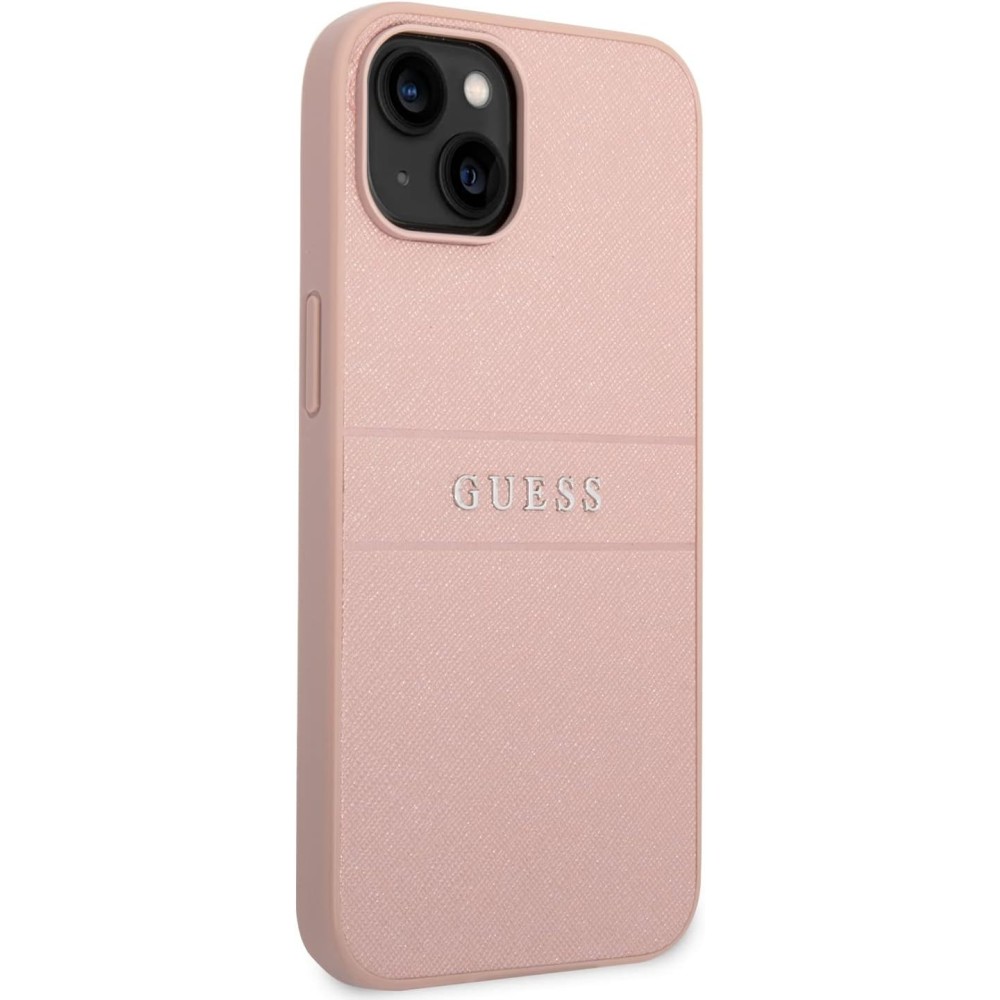 Case Guess GUHCP14SPSASBPI para Apple iPhone 14 6,1" rosa Saffian
