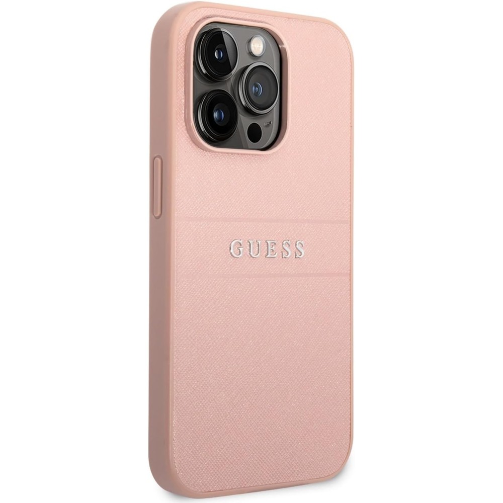 Funda Guess GUHCP14LPSASBPI - para iPhone 14 Pro de 6,1" rosa Saffian