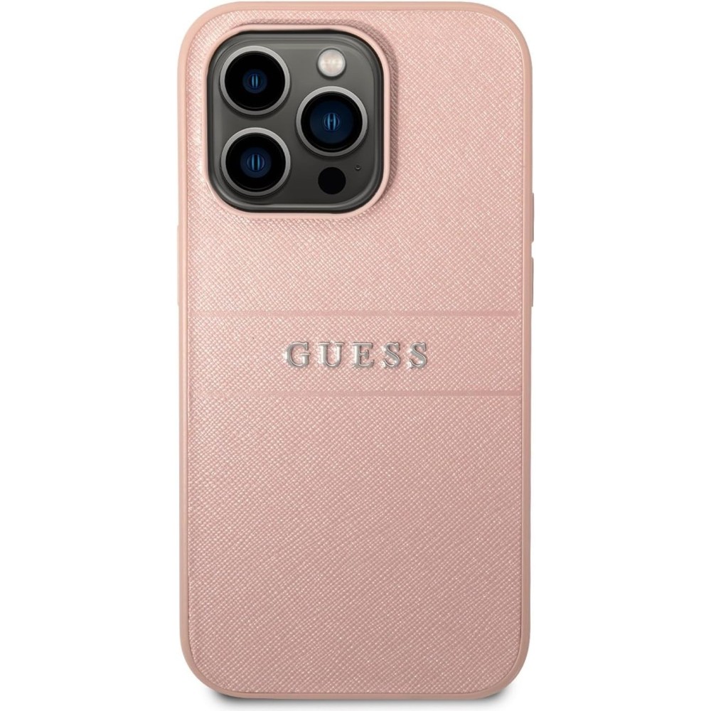 Funda Guess GUHCP14LPSASBPI - para iPhone 14 Pro de 6,1" rosa Saffian