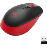 Logitech Ratón Inalámbrico M190, Diseño Curvo Ambidiestro,Receptor USB, Cursor y Desplazamiento Preciso,Rojo