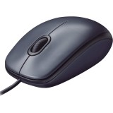 Logitech M90 Ratón con Cable USB, Seguimiento Óptico 1000 DPI, Ambidiestro, PC, Mac, Portátil, Negro