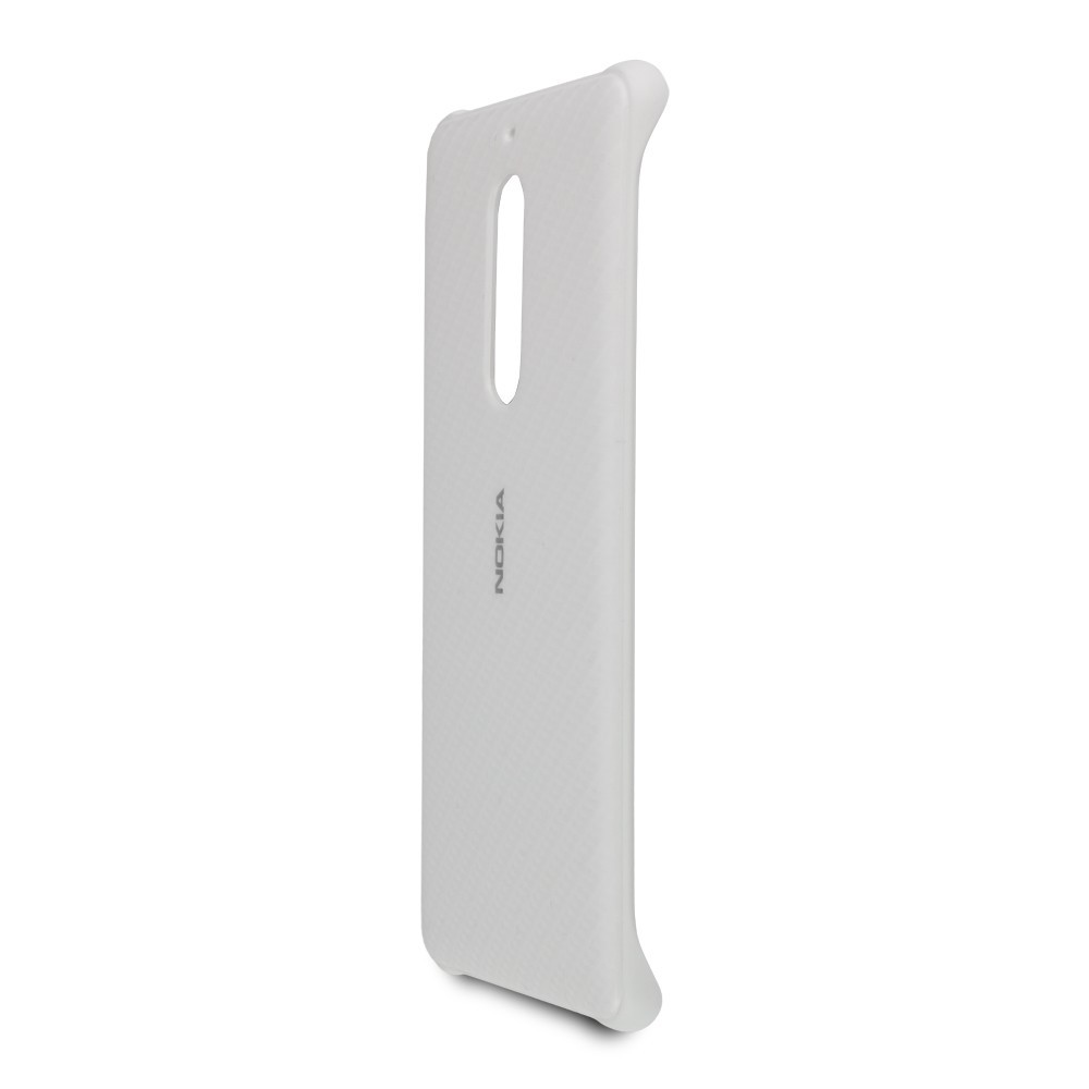 Funda Nokia diseño fibra de carbono para Nokia 5 (Blanco Perla) CC-803