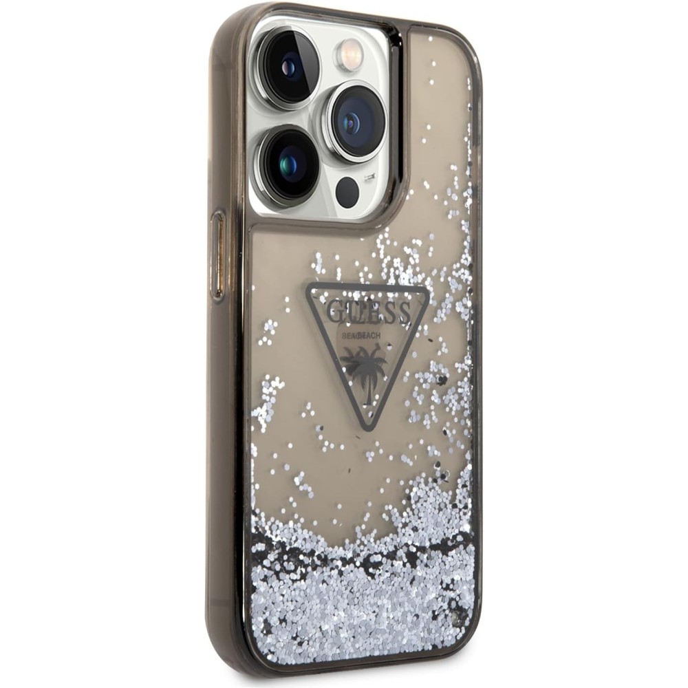 Guess - Funda Protectora para iPhone 14 Pro con Purpurina líquida