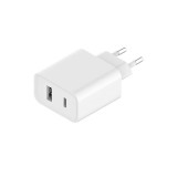 Cargador de pared Xiaomi, 33W, 3A, 1 x USB-A - 1 x USB-C, Blanco BHR4996GL