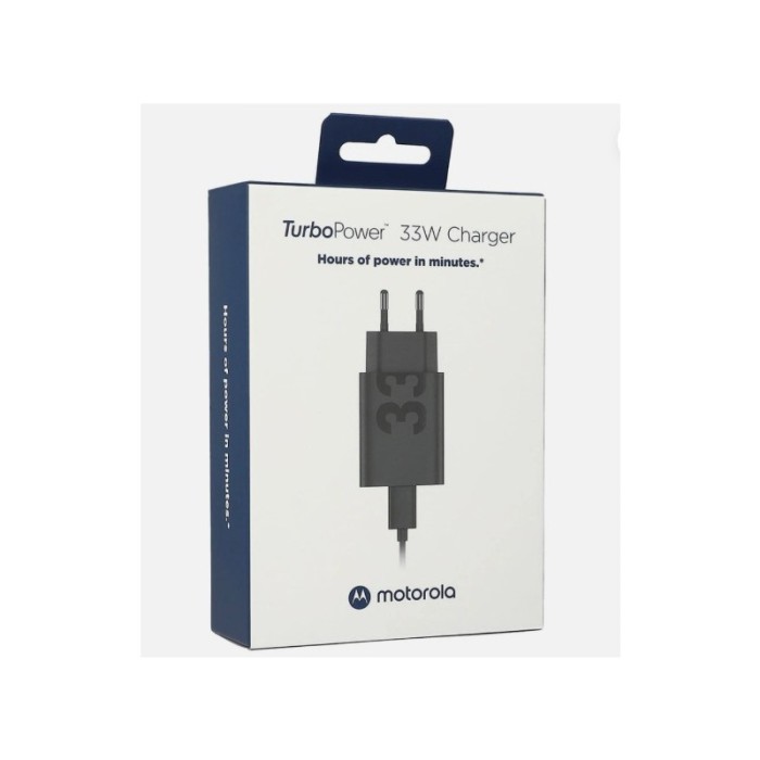 Cargador de pared Motorola, 33 W, 3 A, 1 USB-A, con cable USB-C, negro PG38C06448